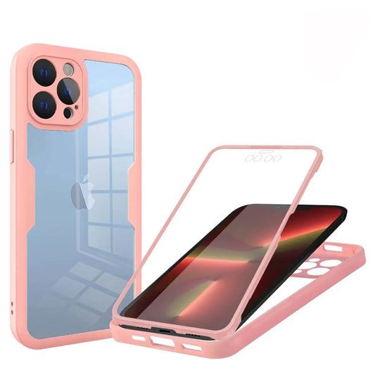 Custodia per Apple iPhone 13 Pro, Techsuit, ColorVerse 360, Rosa