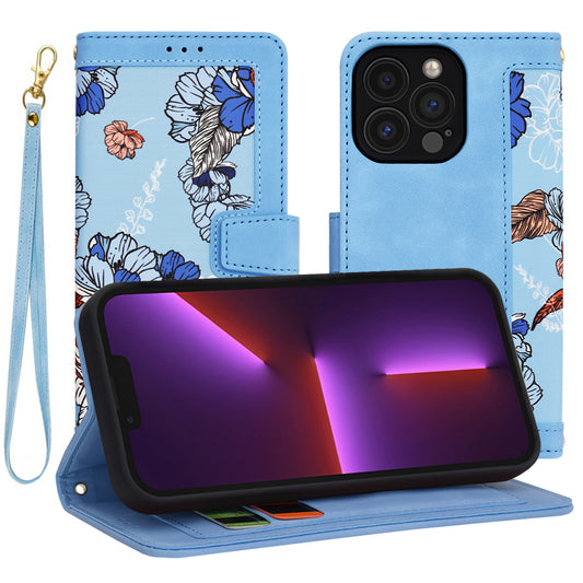 Custodia per Apple iPhone 13 Pro, Techsuit, FlipCraft, Blu