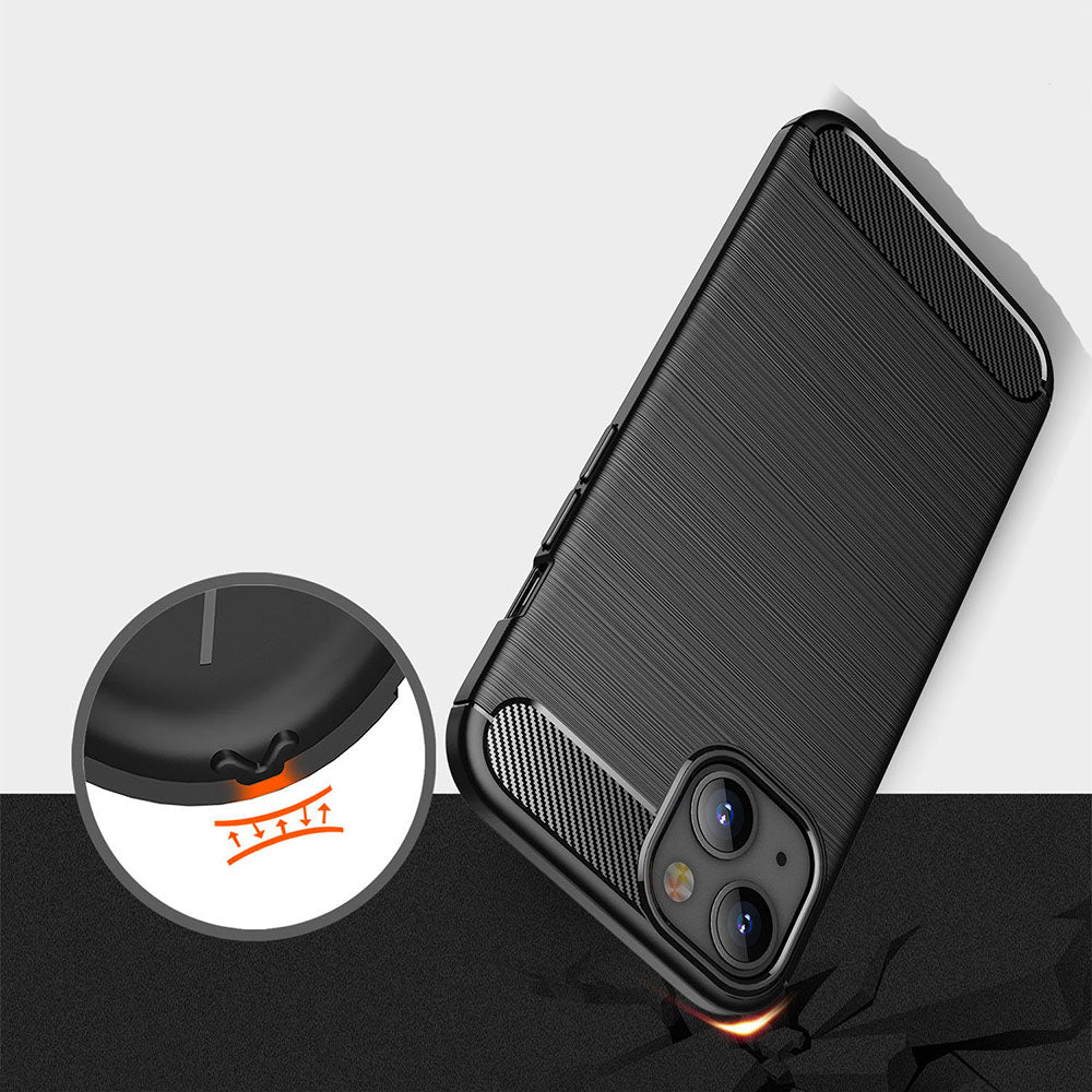 Case for Apple iPhone 13, Techsuit, Carbon, Black