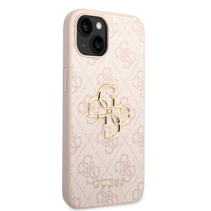 Custodia per Apple iPhone 14, Guess, 4G Metal Logo, Rosa