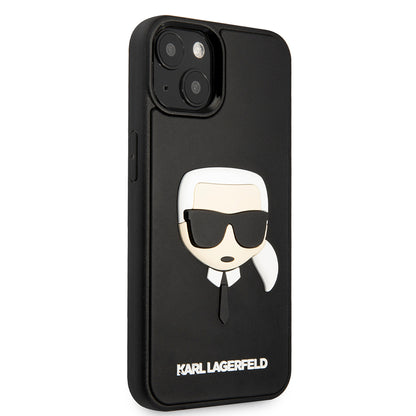 Case for Apple iPhone 14 Plus, Karl Lagerfeld, 3D Rubber Karl's Head, Black