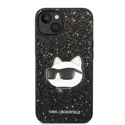 Custodia per Apple iPhone 14 Plus, Karl Lagerfeld, Glitter Choupette Patch, Nera