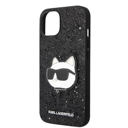Custodia per Apple iPhone 14 Plus, Karl Lagerfeld, Glitter Choupette Patch, Nera