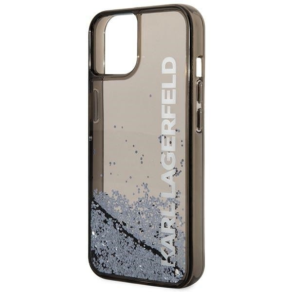 Custodia per Apple iPhone 14 Plus, Karl Lagerfeld, Liquid Glitter KL Logo, Nera