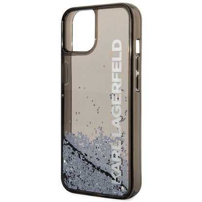 Custodia per Apple iPhone 14 Plus, Karl Lagerfeld, Liquid Glitter KL Logo, Nera