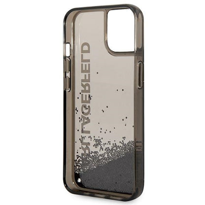 Custodia per Apple iPhone 14 Plus, Karl Lagerfeld, Liquid Glitter KL Logo, Nera