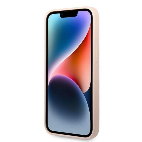 Custodia per Apple iPhone 14 Plus, Karl Lagerfeld, Silicone Choupette, Rosa