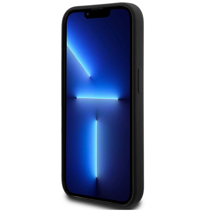 Custodia per Apple iPhone 14 Pro, Karl Lagerfeld, Silicone Karl Script, Nera