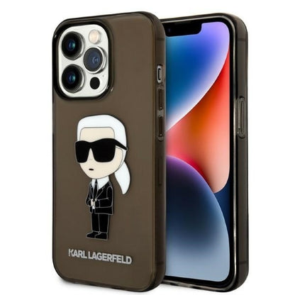 Custodia per Apple iPhone 14 Pro Max, Karl Lagerfeld, IML Ikonik NFT, Nera