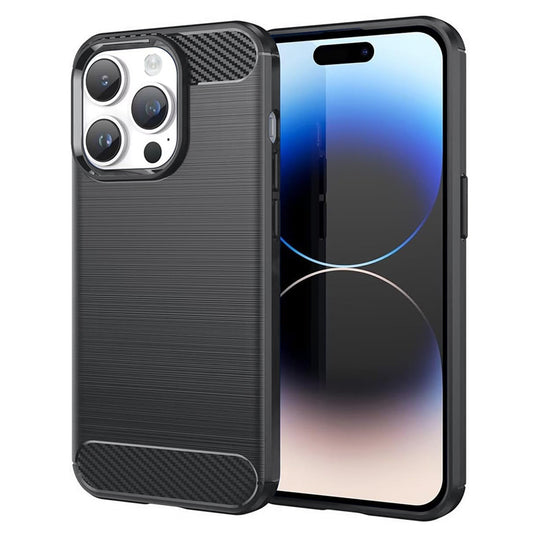 Custodia per Apple iPhone 14 Pro, Techsuit, Carbonio, Nera