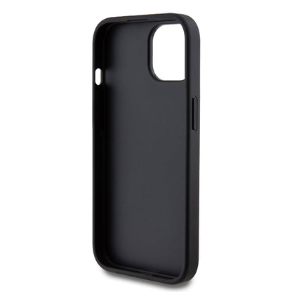 Custodia per Apple iPhone 15, Guess, Glitter Big 4G Script, Nera