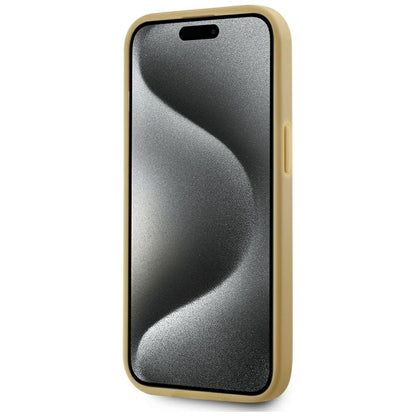 Custodia per Apple iPhone 15, Karl Lagerfeld, Metal Signature, Dorata
