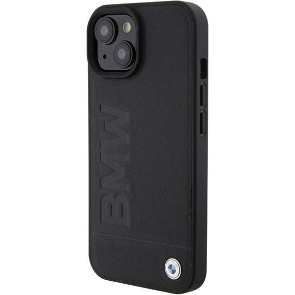 Custodia per Apple iPhone 15 Plus, BMW, Natural Hot Stamp, Nera