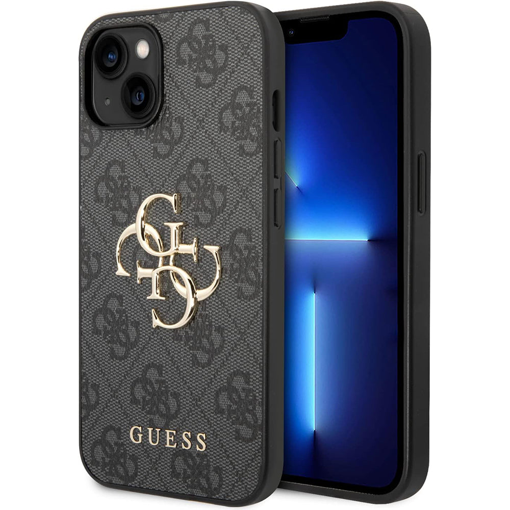 Custodia per Apple iPhone 15 Plus, Guess, 4G Big Logo, Grigio