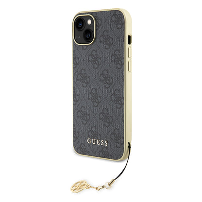 Custodia per Apple iPhone 15 Plus, Guess, 4G Charm, Grigio