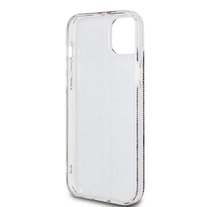 Custodia per Apple iPhone 15 Plus, Guess, IML 4G Gold Stripe, Marrone