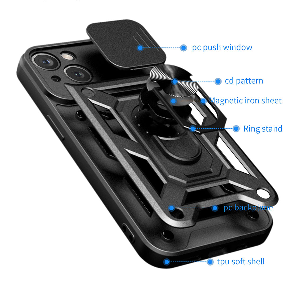 Custodia per Apple iPhone 15 Plus, Techsuit, CamShield, Blu