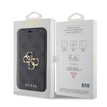 Custodia per Apple iPhone 15 Pro, Guess, 4G Book, Grigio