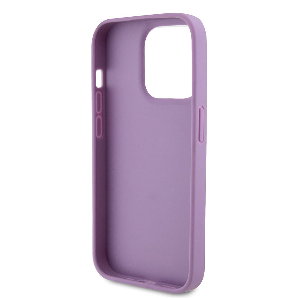 Custodia per Apple iPhone 15 Pro, Guess, 4G Stamped, Viola Chiaro