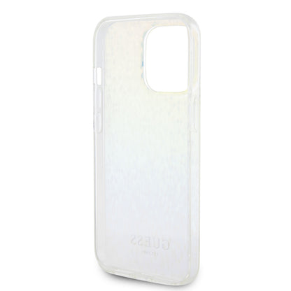 Custodia per Apple iPhone 15 Pro, Guess, IML Faceted Mirror Disco Iridescent, Multicolore