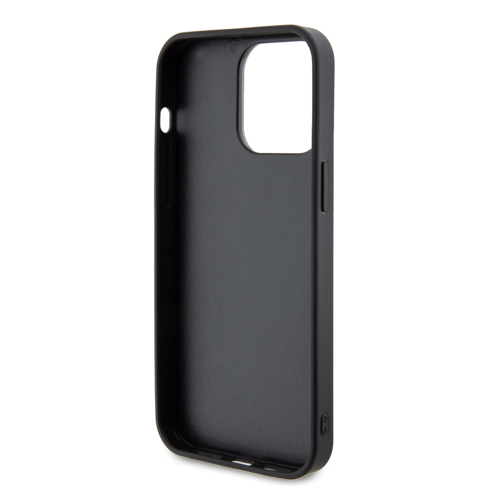 Custodia per Apple iPhone 15 Pro, Guess, Rhinestone Metal Logo, Gialla