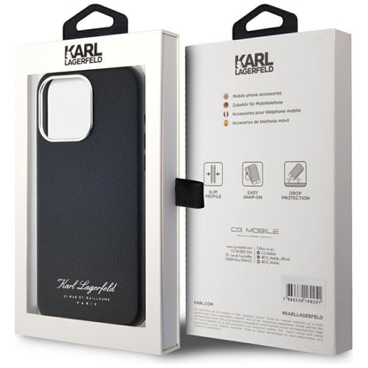 Custodia per Apple iPhone 15 Pro, Karl Lagerfeld, Grained Hotel RSG, Nera