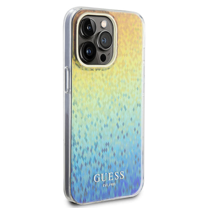 Custodia per Apple iPhone 15 Pro Max, Guess, IML Faceted Mirror Disco Iridescent, Multicolore