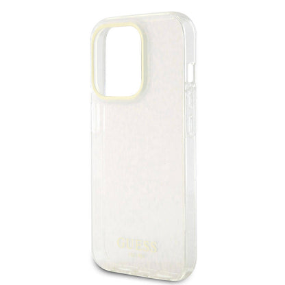 Custodia per Apple iPhone 15 Pro Max, Guess, IML Faceted Mirror Disco Iridescent, Rosa