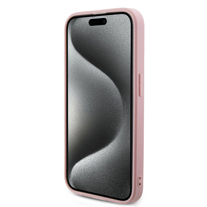 Custodia per Apple iPhone 15 Pro Max, Guess, Iridescent Metal Script, Rosa