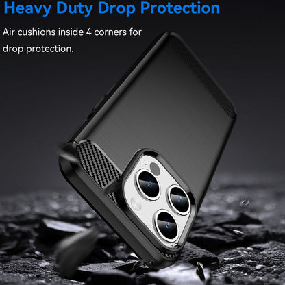 Custodia per Apple iPhone 15 Pro Max, Techsuit, Carbonio, Nera