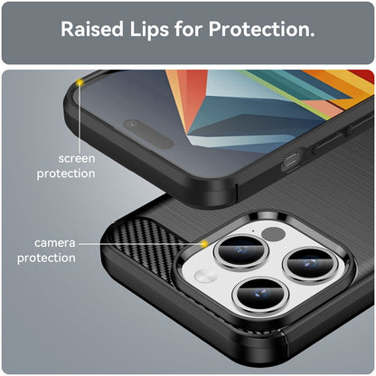 Custodia per Apple iPhone 15 Pro Max, Techsuit, Carbonio, Nera
