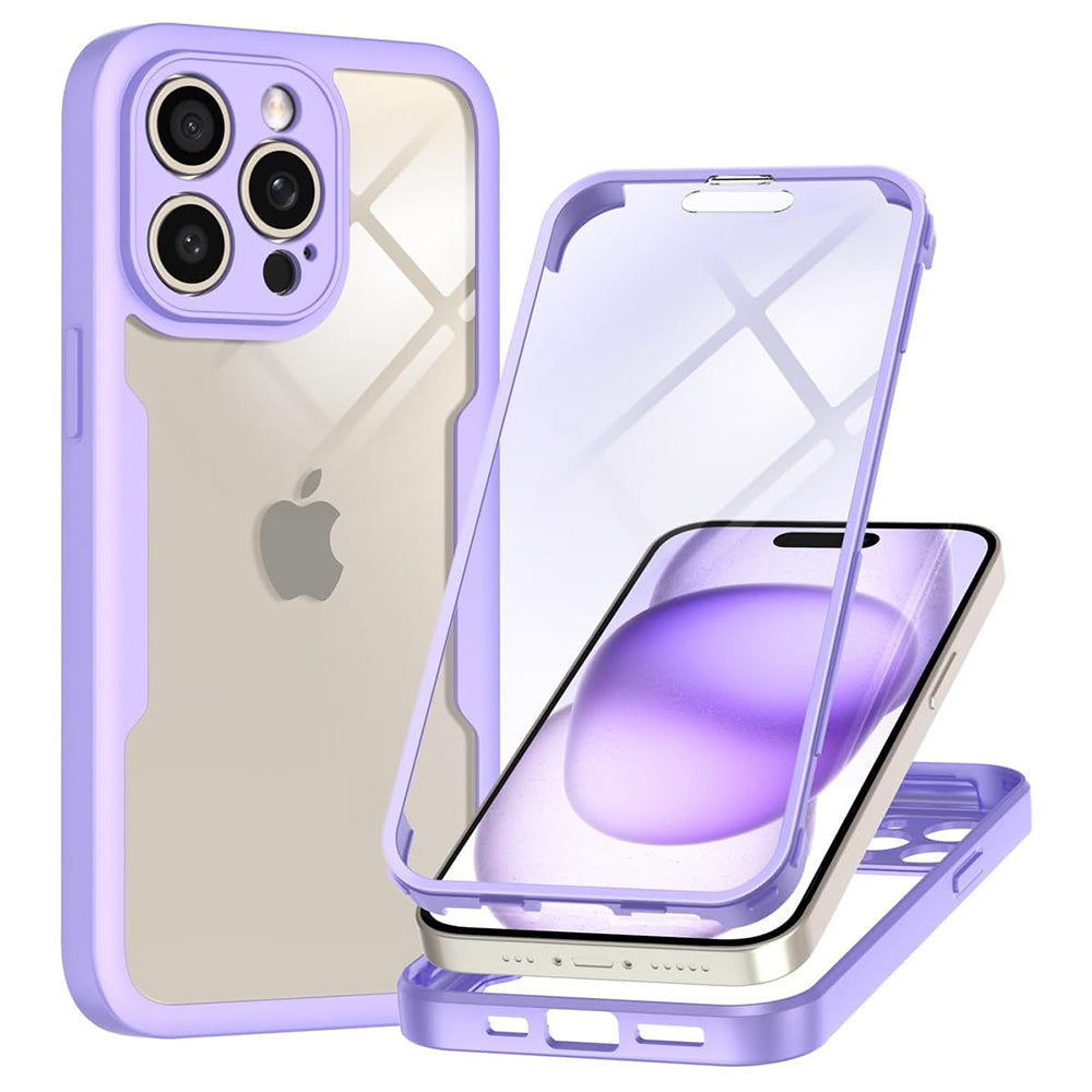 Custodia per Apple iPhone 15 Pro Max, Techsuit, ColorVerse 360, Viola