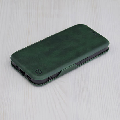 Custodia per Apple iPhone 15 Pro Max, Techsuit, Safe Wallet Plus, Verde