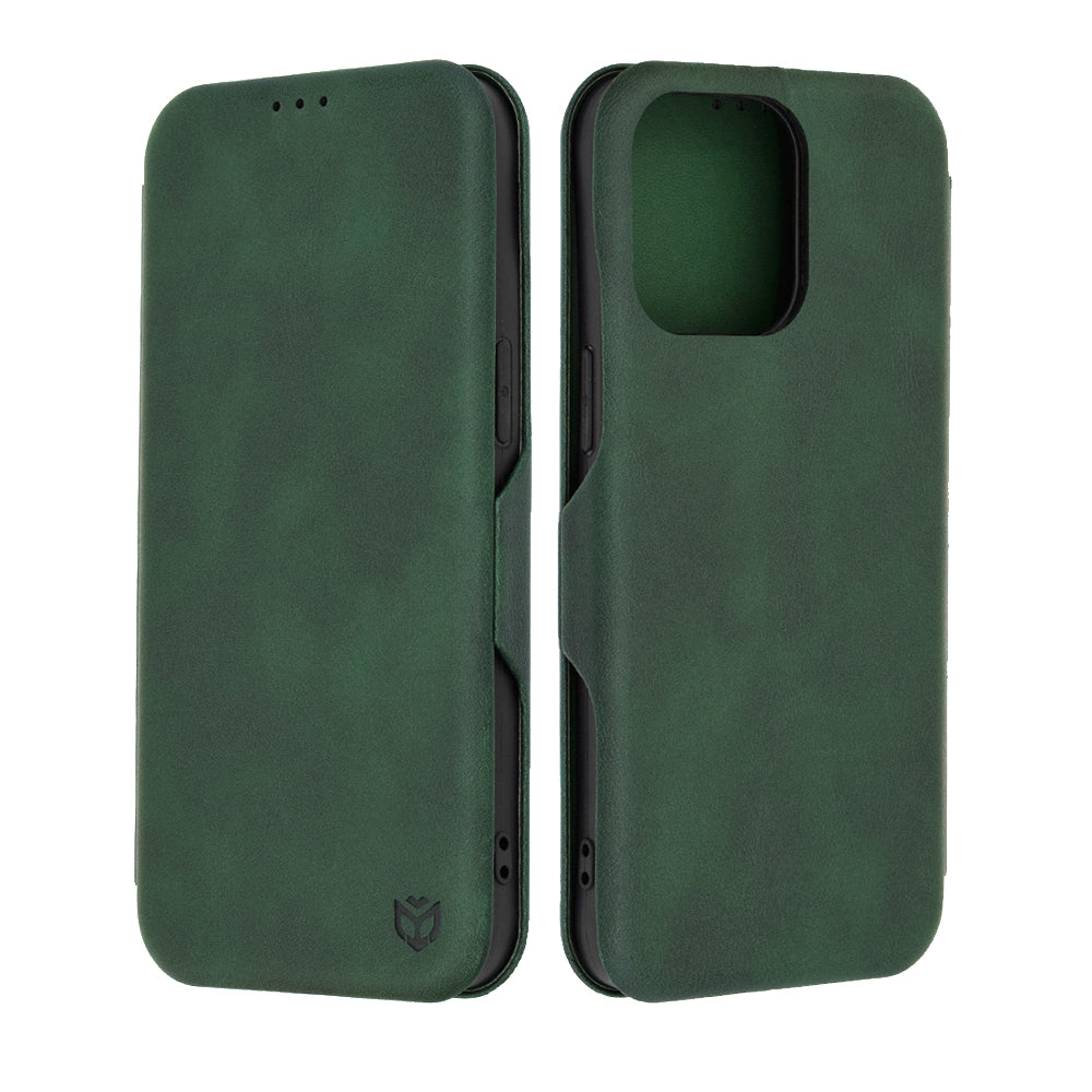 Custodia per Apple iPhone 15 Pro Max, Techsuit, Safe Wallet Plus, Verde