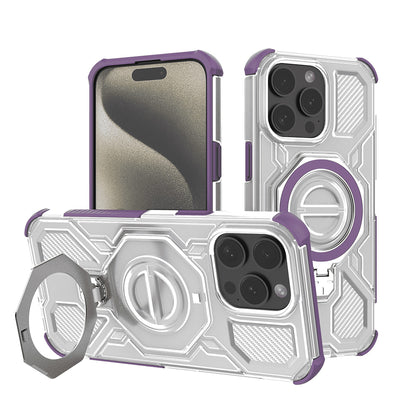 Custodia per Apple iPhone 15 Pro, Techsuit, Carbon Shield Pro, Viola