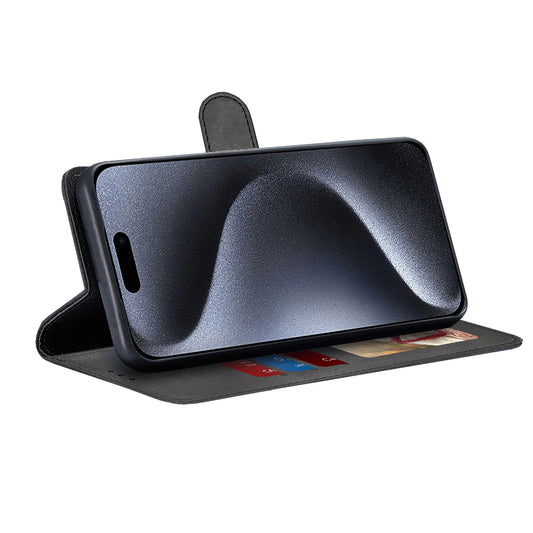 Custodia per Apple iPhone 15 Pro, Techsuit, Diary Book, Nera