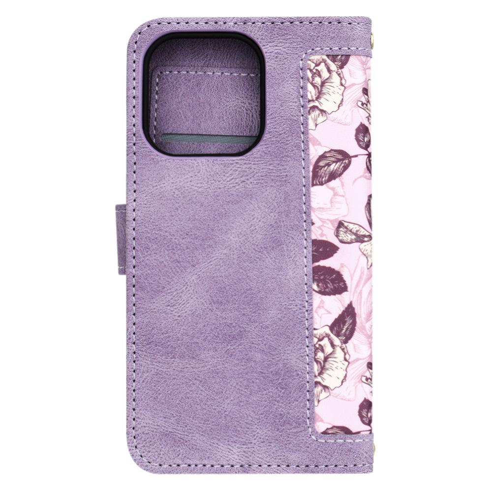 Custodia per Apple iPhone 15 Pro, Techsuit, FlipCraft, Viola