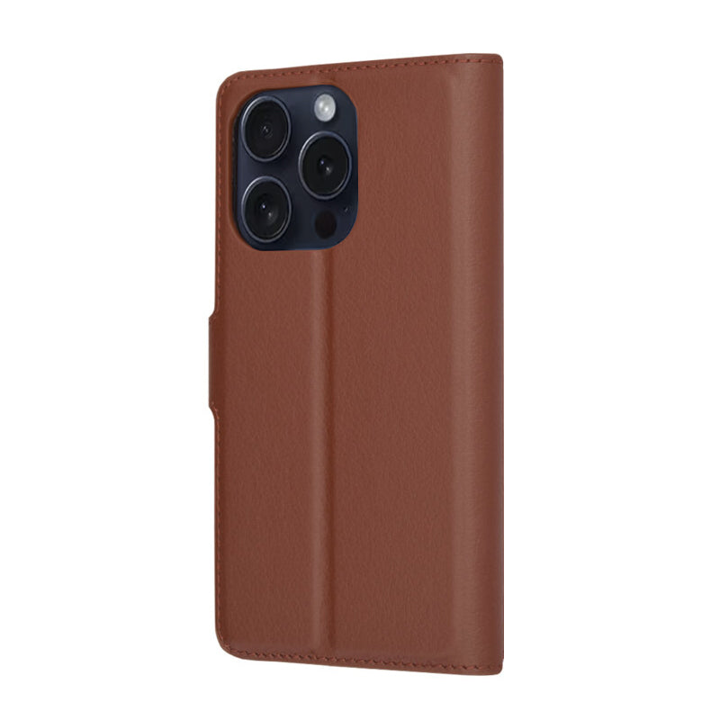 Custodia per Apple iPhone 15 Pro, Techsuit, Leather Folio, Marrone
