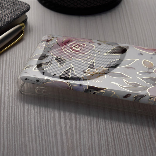 Custodia per Apple iPhone 15 Pro, Techsuit, Marble, Bianca