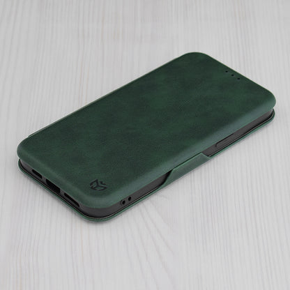 Custodia per Apple iPhone 15 Pro, Techsuit, Safe Wallet Plus, Verde