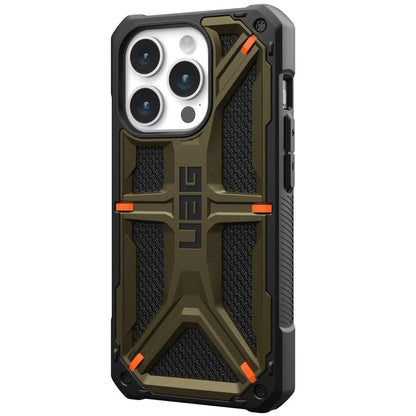 Custodia per Apple iPhone 15 Pro, Urban Armor Gear, Monarch Kevlar, Verde