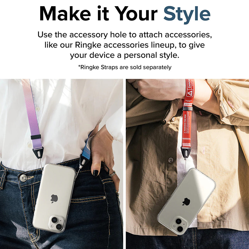Custodia per Apple iPhone 15, Ringke, Fusion, Trasparente