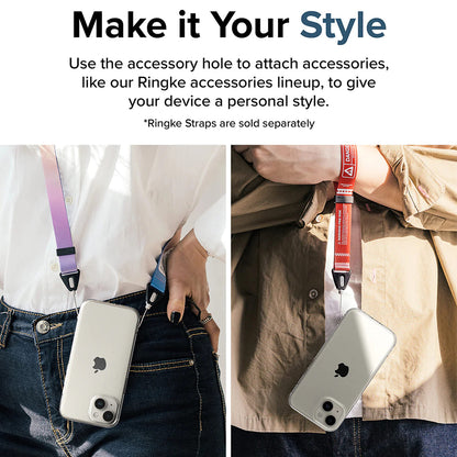 Custodia per Apple iPhone 15, Ringke, Fusion, Trasparente