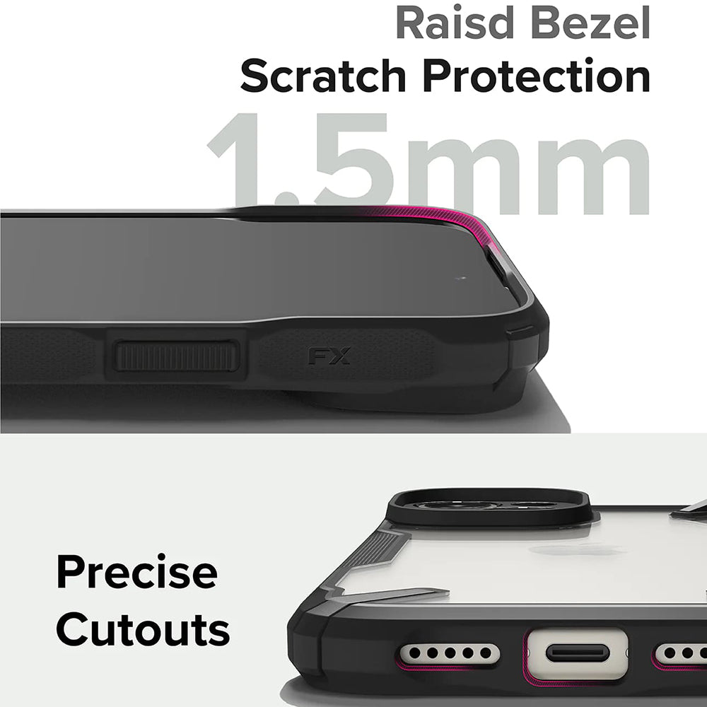 Case for Apple iPhone 15, Ringke, Fusion X, Black