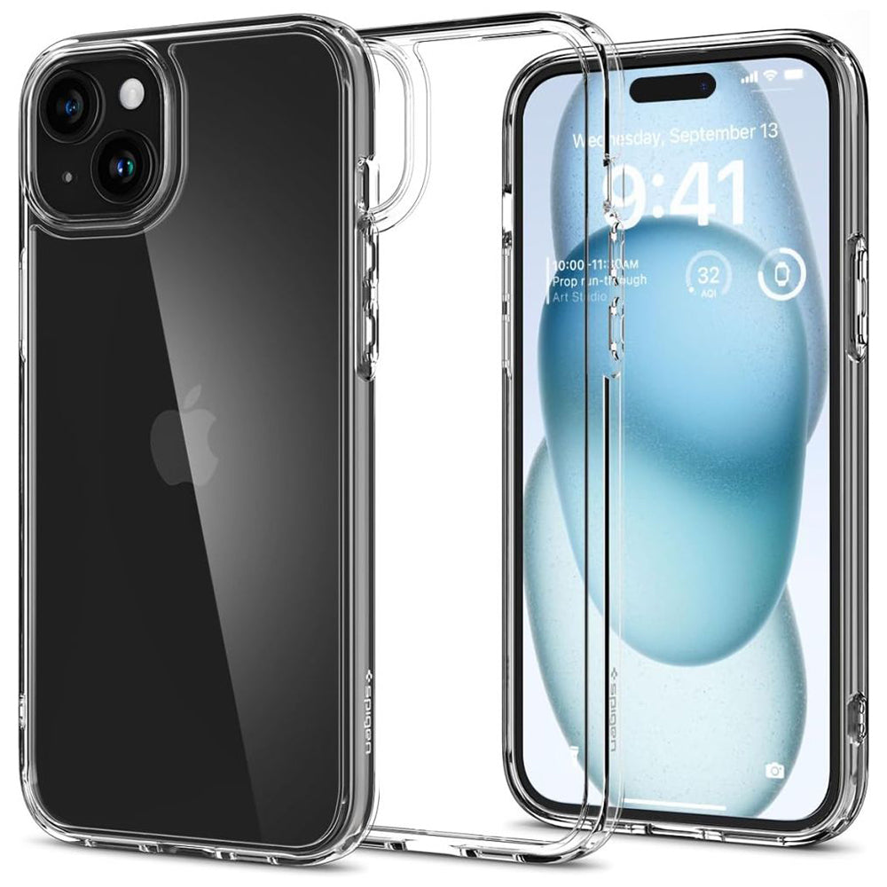 Custodia per Apple iPhone 15, Spigen, Ultra Hybrid, Trasparente ACS06793