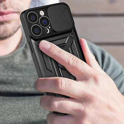 Custodia per Apple iPhone 15, Techsuit, CamShield, Nera