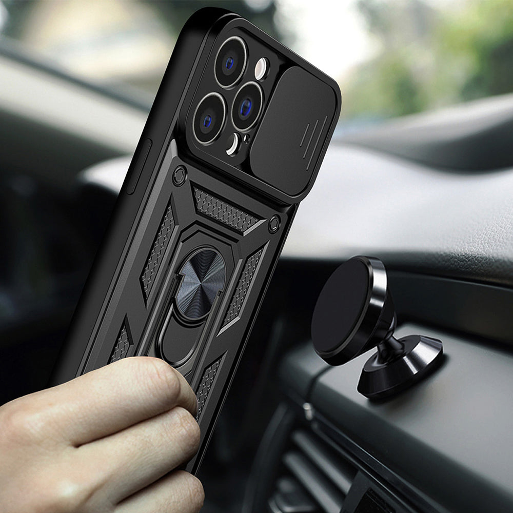 Custodia per Apple iPhone 15, Techsuit, CamShield, Nera