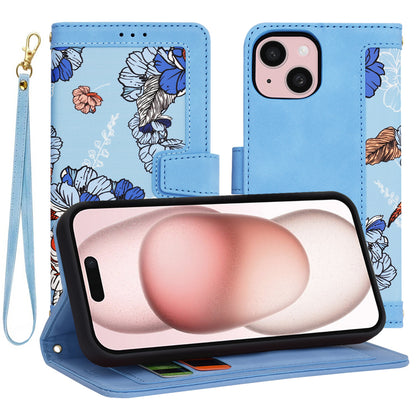 Custodia per Apple iPhone 15, Techsuit, FlipCraft, Blu