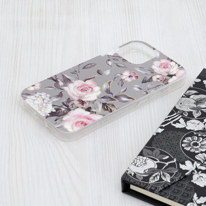 Custodia per Apple iPhone 15, Techsuit, Marble, Grigio