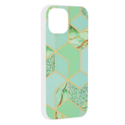 Custodia per Apple iPhone 15, Techsuit, Marble, Verde